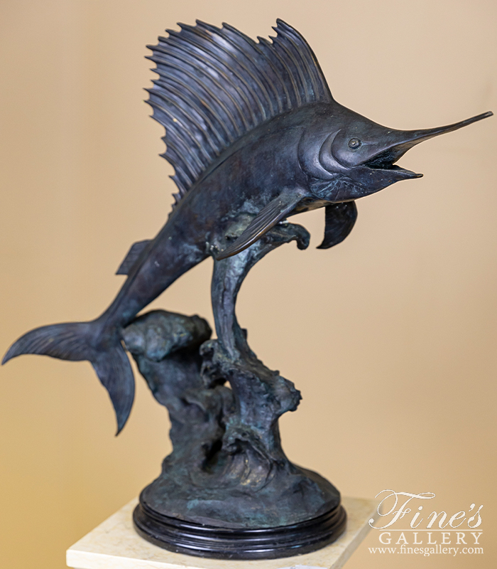 Bronze Statues  - Bronze Sailfish Statue - BS-823